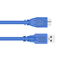 Cable Adaptador USB 3.0 Tipo A Macho a Micro-B Macho con Conductor de Cobre Puro para Escáner e Impresora 0.3m/0.5m/1m/3m/5m