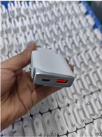 Chargeur mural USB-C à charge rapide PD 45W, prise EU/US, certifié CE/RoHS, blanc/noir, avec port USB Type-C