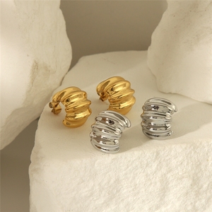 Pendientes de Acero Inoxidable 316L con Diseño Geométrico en Forma de C, Estilo Punk, Sin Deslustre, para Chicas - Product Image 3
