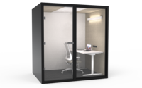 Dosettes de bureau préfabriquées en verre, Tables de conférence, jardin, bureau en 2022, dosettes d'extérieur, maison, stand insonorisé
