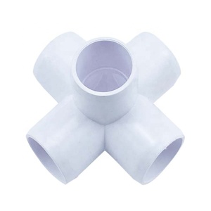 أثاث من الدرجة SCH40 كوع درجة مرفق ركنية من كلوريد البولي فينيل 90 "تي تركيب بولي كلوريد الفينيل موصل 5 طرق كوع - Product Image 1