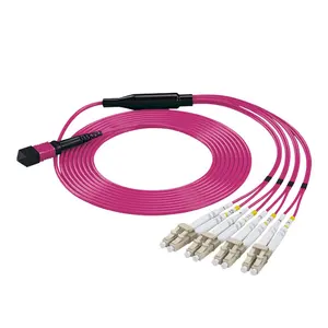 Vendita calda tipo LC cavo di colore rosso rosa connettore mpo cavo Patch in fibra ottica