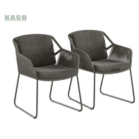 Meubles de jardin Chaise de patio Table Set Restaurant Café Moderne Rotin Dinning Lounge Sofa Chair Aluminium Rope Outdoor Chair