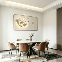 Reloj de Pared Decorativo de Cuarzo Analógico Rectangular con Acabado Brillante de Lujo, con Agujas y Marco, para Sala de Estar/Comedor
