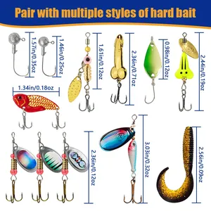 Ushazer Set di esche da pesca natalizie da 24 pezzi Set di scatole regalo per attrezzatura da pesca Kit cucchiaio esche dure Creative regali di natale conto alla rovescia - Product Image 3