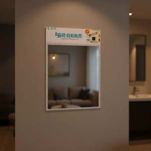 Adesivo per piastrelle Ilan autoadesivo 30x30cm con superficie a specchio per decorazione murale - Product Image 3