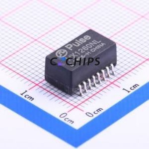 Transformateur LAN HX1260NLT SMD, inducteur 12,7x7,1mm 1CT:1CT/1CT:1CT 400uH/350uH - Product Image 1