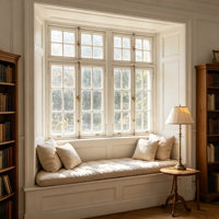Ventanas Francesas de Aluminio con Rotura de Puente Térmico de Alta Calidad, Ahorro de Energía, Doble Acristalamiento Low-E, Marco Negro, Aislamiento Acústico