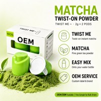 Bouteille de poudre de matcha Xuhuang avec bouchon à vis sécurisé, réutilisable, OEM, ODM, étiquette privée, en vrac
