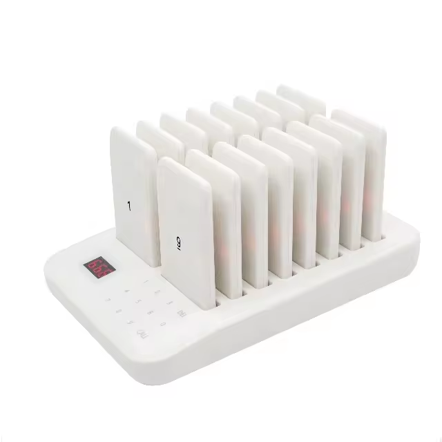 Manufacturer Wholesale Wireless Paging System with 16 coaster Pager Waiter Calling System 433MHz for Fast Food Restaurant