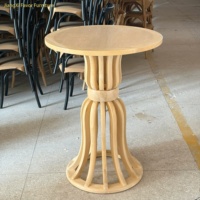 Table de bar de style européen en bois massif, table de cocktail de style campagnard