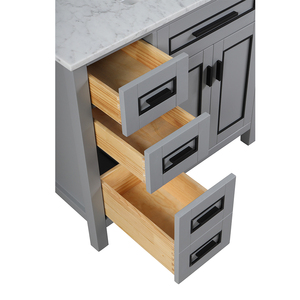 Meuble-lavabo moderne haut de gamme autoportant de 36 pouces avec vasque en céramique et caractéristiques résistantes à l'eau - Product Image 6