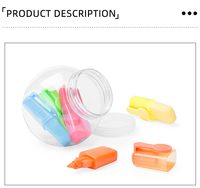 Qualité garantie école et bureau papeterie ensemble caoutchouc poignée couleur surligneur marqueurs stylos avec pointe de brosse Oblique