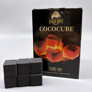 Charbons de coco noirs de qualité supérieure EAGLE NEST en forme de cube pour chicha, faible teneur en cendres, longue durée de combustion - Product Image 4