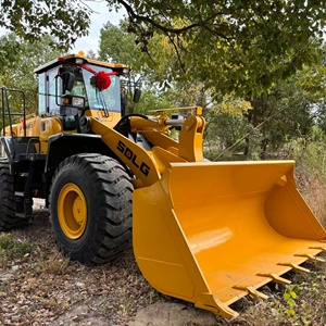 Second Hand Used Shandong Lingong LG956L Wheel Loader 9 Ton 92KW Yellow Diesel Powered 4x4 Cab Off-Road <b>Tires</b> Gearbox Motor - Product Image 5