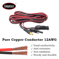 Connecteur SOCARO XT60 pour panneau solaire photovoltaïque avec câble en cuivre nu 12AWG, isolation PVC, longueur 3M, rouge/noir