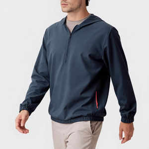 Recién llegados, Jersey escolar, Sudadera con capucha de gran tamaño, Sudadera de cuello redondo recortada en blanco, cuello con cremallera, jersey de Golf para hombre - Product Image 3
