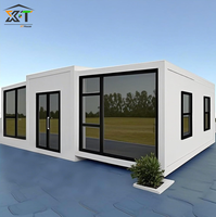 Maison préfabriquée prête à l'emploi avec 2, 3, 4, 5 chambres à coucher Maisons modulaires préfabriquées Maison en conteneur pliable et extensible Maisons minuscules de 20 pieds
