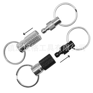 Aluminum Alloy Detachable Key Ring <b>Snap</b> <b>Fastener</b> Round Fashion Carabiner Keychain Lightweight Outdoor Use Oxidation Finish - Product Image 4