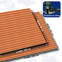 Personnalisé Diy EVA Mousse Adhésif Mer Teck Synthétique Faux Teck Anti Uv Marine Decking Yacht Tapis de Sol Tapis de Feuille Plancher de Bateau