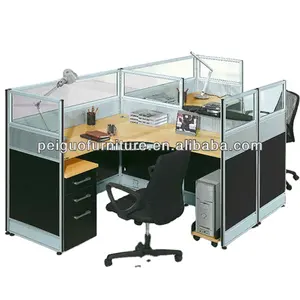 คุณภาพสูงอลูมิเนียม Partition Design ขนาดมาตรฐานขนาดเล็กสำนักงาน cubicle Workstation