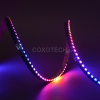 Bande LED RGBIC SK6812 à émission latérale, 5V 12V, couleur de rêve intelligente, bricolage, décoration intérieure, flexible, adhésive, haute densité, changement de couleur