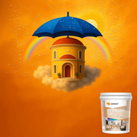 Peinture acrylique intérieure dorée 5 en 1, 18L, finition mate, haute couvrance, faible odeur, revêtement mural durable, fabrication OEM/ODM