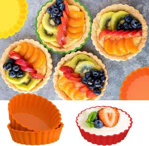 4 Inch Food Grade <b>Silicone</b> <b>Baking</b> Plate Mould for Cake Bread Pizza Soap & Food Use-Heat Resistant & Oven Safe - Product Image 4