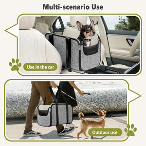 Nid pour animaux de compagnie en tissu écologique personnalisé lavable en Machine motif solide nouveau siège de sécurité portable pour voiture - Product Image 3