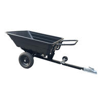 Chariot à benne basculante pour fournitures agricoles de jardin 300 Kgs ATV Tondeuse Tracteur Remorque Brouette à deux roues