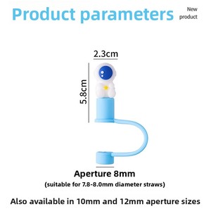 Tapas de silicona amarillas de 8/10/12 mm a prueba de polvo para pajitas, juego de tapones y cubiertas para 40 unidades, envío directo - Product Image 3