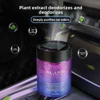 Carmate Parfum d'ambiance solide, cristal rafraîchissant, flacon en verre dégradé, désodorisant pour voitures, couleur néon, aromathérapie, 160g