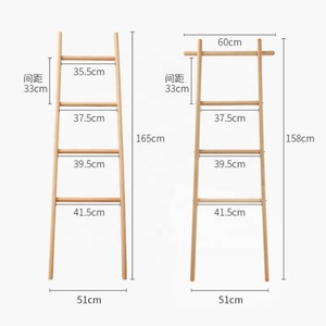 Manta de madera <span class=keywords><strong>Escalera</strong></span> Estante Estantes de madera para decoración del hogar <span class=keywords><strong>Escalera</strong></span> para mantas Toalleros de madera <span class=keywords><strong>Perchero</strong></span> - Product Image 5