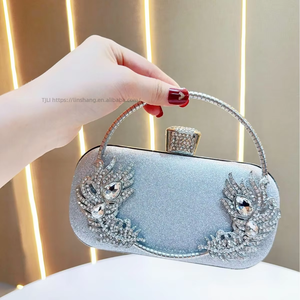 Nouvelle Pochette de Soirée pour Femme, Style Socialite, avec Strass et Diamants Incrustés, Sac Messager Portable Cheongsam Tanjing - Product Image 6