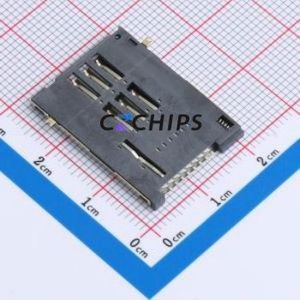 XDSM-0211-0681 SIM Card Connector SMD Connector Self-Return Type 1.8mm - Product Image 2