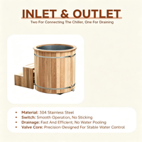 Baignoire d'immersion multifonctionnelle en bois et acier inoxydable, bain froid personnalisable, vente directe d'usine