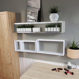 Hiện Đại 3Pcs Cube-Thiết Lập Bằng Gỗ Kệ Cho Nhà Văn Phòng Ăn Phòng Khách Phòng Ngủ Sử Dụng Hình Chữ Nhật Đồ Nội Thất Bằng Gỗ - Product Image 4