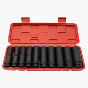 Clautool nhiệm vụ nặng nề <span class=keywords><strong>10pcs</strong></span> Cr-Mo khí nén Chrome molypden thép tác động ổ cắm thiết lập tự động sửa chữa công cụ thiết lập - Product Image 1