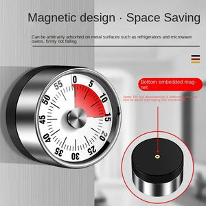 Temporizador mecánico de cocina de 60 minutos, nuevo, con forma de imán, alarma de cuenta regresiva, funciona con pilas, herramientas de condiciónamiento. - Product Image 5