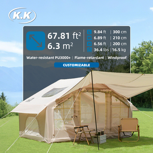 Kawagebo Kamp (KK) 10' X 7' Gonflable 6.3 ㎡   Tente de camping quatre saisons Air Glamping Oxford avec cheminée - Product Image 1