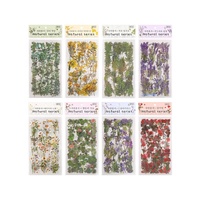 Autocollants décoratifs créatifs en PVC vintage, 6 feuilles, pour la création de tentes manuelles, motifs de plantes et fleurs naturelles, pour la décoration intérieure