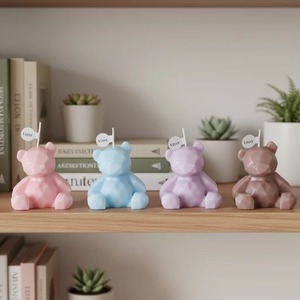 Bear-Shaped Soy Wax Scented <b>Candle</b> for Birthday Wedding Holiday Parties - Home Decoration Ornament - Product Image 2