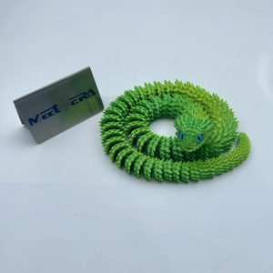 Offre Spéciale : Serpent Vénéreux Articulé Imprimé en 3D (PLA) à Dents de Crocodile, Jouet Anti-stress à Articulations Mobiles, Cadeau pour Enfants, Décoration d'Intérieur de Haute Qualité - Product Image 3