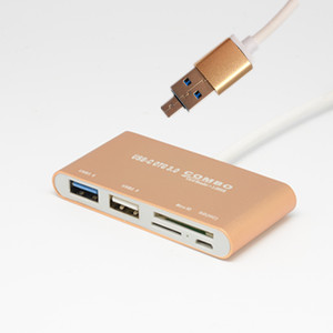 USB-<b>C</b> OTG 3.0 Combo Hub With MicroSD SD Card Reader Aluminum Alloy <b>Type</b> <b>C</b> <b>Adapter</b> For Phone And Computer - Product Image 2
