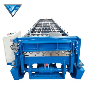 Sản Phẩm Mới Kim Loại Decking Cold Roll <span class=keywords><strong>Forming</strong></span> Machine Thép Mạ Kẽm Sàn Gạch Lát Sàn Máy Làm HF - Product Image 1