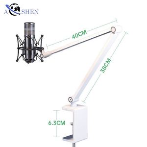 Professional Scissor Microphone Desktop Boom Arm Stand for Radio Studio Podcast Gaming Microphone Desk Mic Holder - Product Image 1