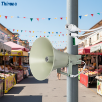 Altavoz de Bocina de Red IP Thinuna IP-50HS-BS de 50 W, Carcasa de Aluminio, Altavoz de Bocina para Exteriores IP66, Altavoz con Protocolo SIP para Estadios