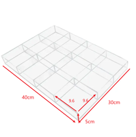 Boîte de rangement multifonctionnelle en acrylique de haute qualité à 12 compartiments pour bureau moderne, avec fonction de tri et de présentation, montage facile, DIY