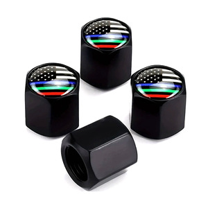 American Flag Valve <b>Cap</b> Aluminum Alloy 9.5mm Diameter For Sedans Tire Dust Cover - Product Image 3
