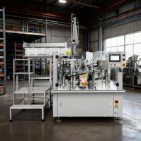 Machine de remplissage automatique de sachets préformés avec mini-peseuse pour granulés (levure, sucre granulé, café) en sachets triangulaires